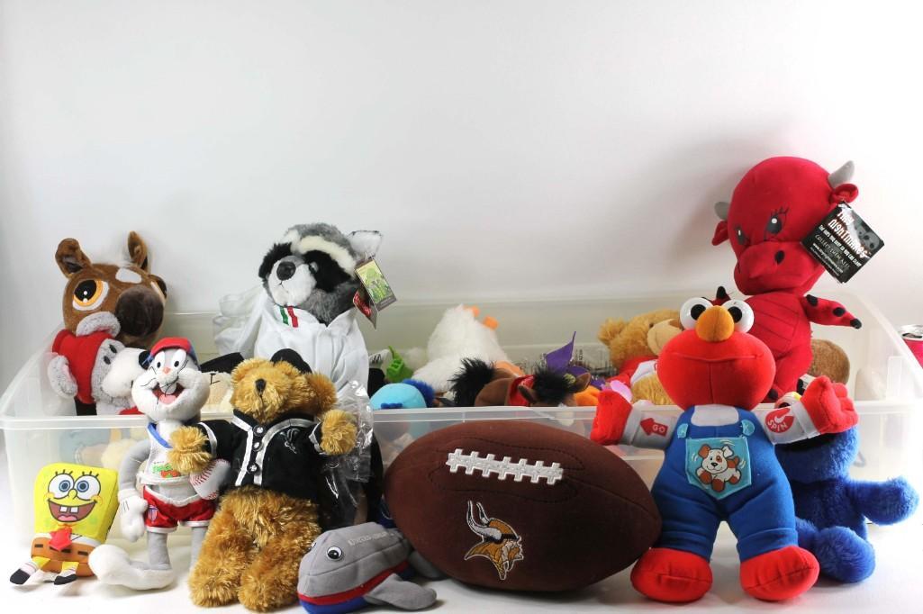 Lot of Plush Most New with Tags incl Sesame Street ,: Lot of Plush Most New with Tags incl Sesame Street , Spongebob , etc