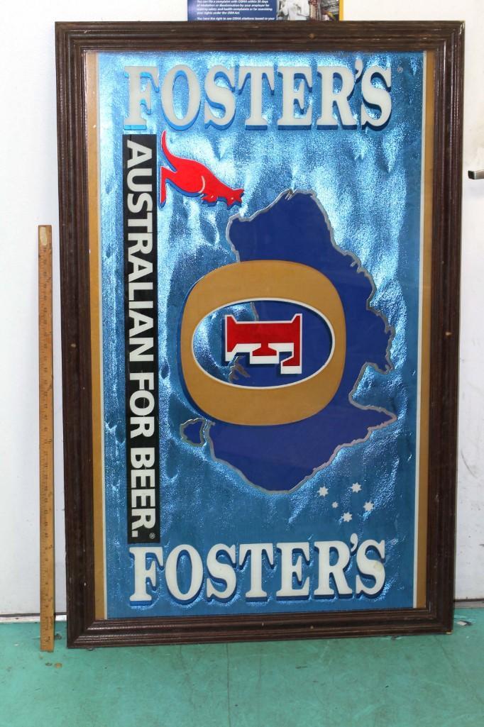 Framed Fosters Beer Sign (1 of 3)