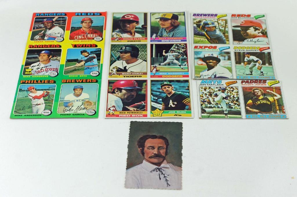 Lot of Uncut Topps Baseball Cards Plus a George Wright: Lot of Uncut Topps Baseball Cards Plus a George Wright Deckle Edge Baseball Card