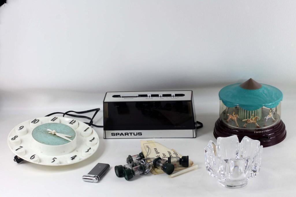 Lot of Vintage Items incl Race Horse Carousel Toy , (1 of 3)