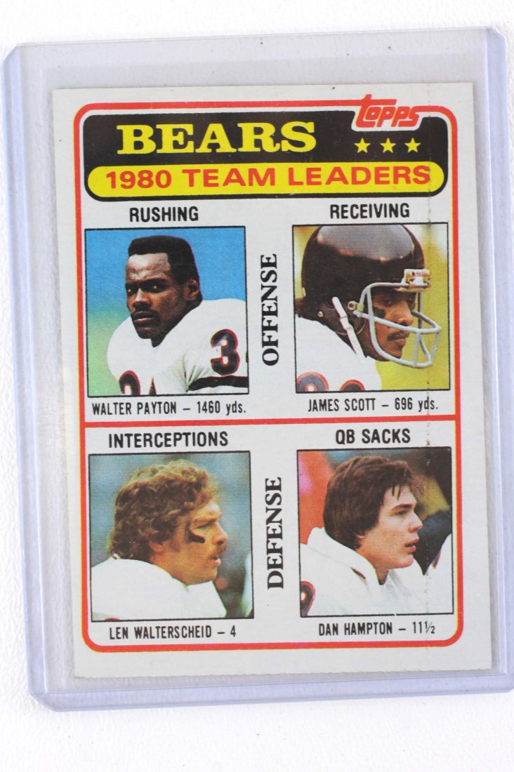 Bears 1980 Team Leaders Football Card Topps No 264 (1 of 2)