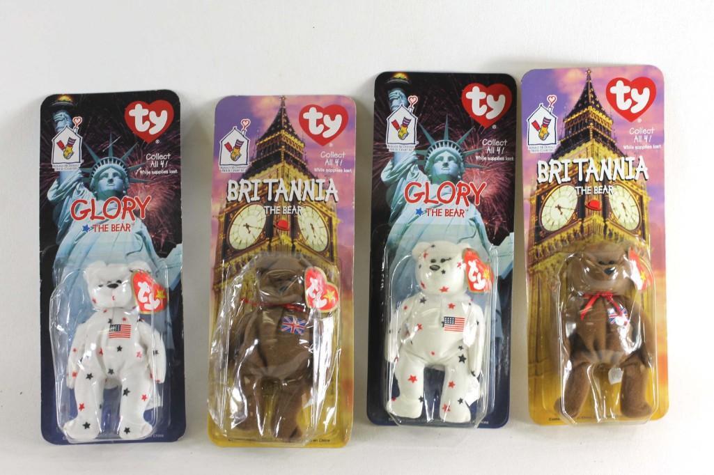 McDonalds Beanie Baby Bears New in Package Lot of 4: McDonalds Beanie Baby Bears New in Package Lot of 4