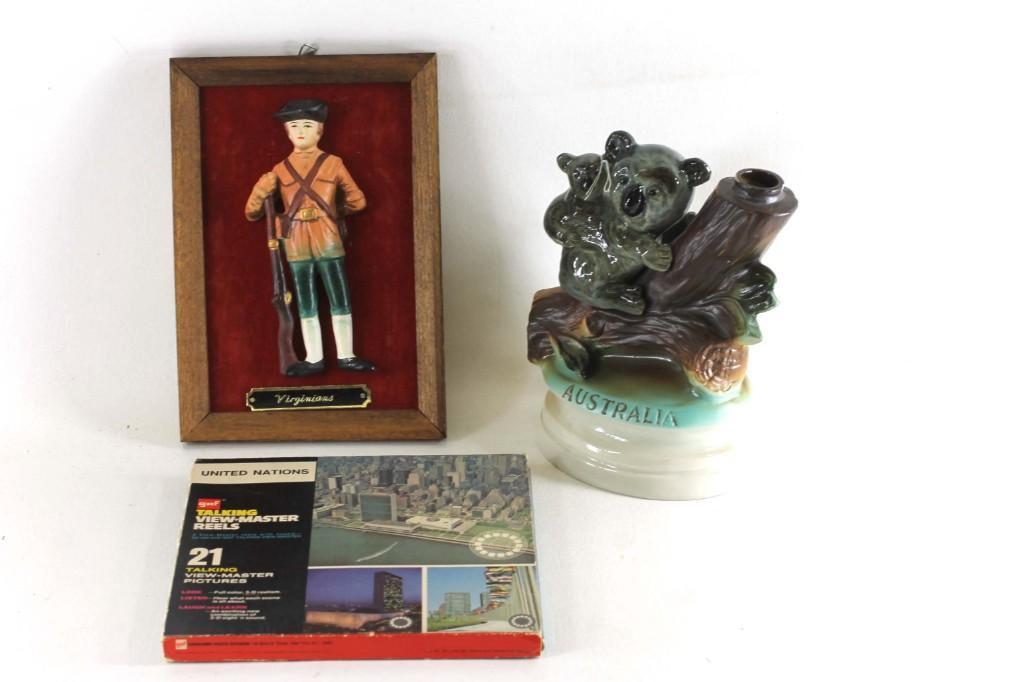 Misc Lot incl Decanter, View Master Reels, Etc (1 of 2)