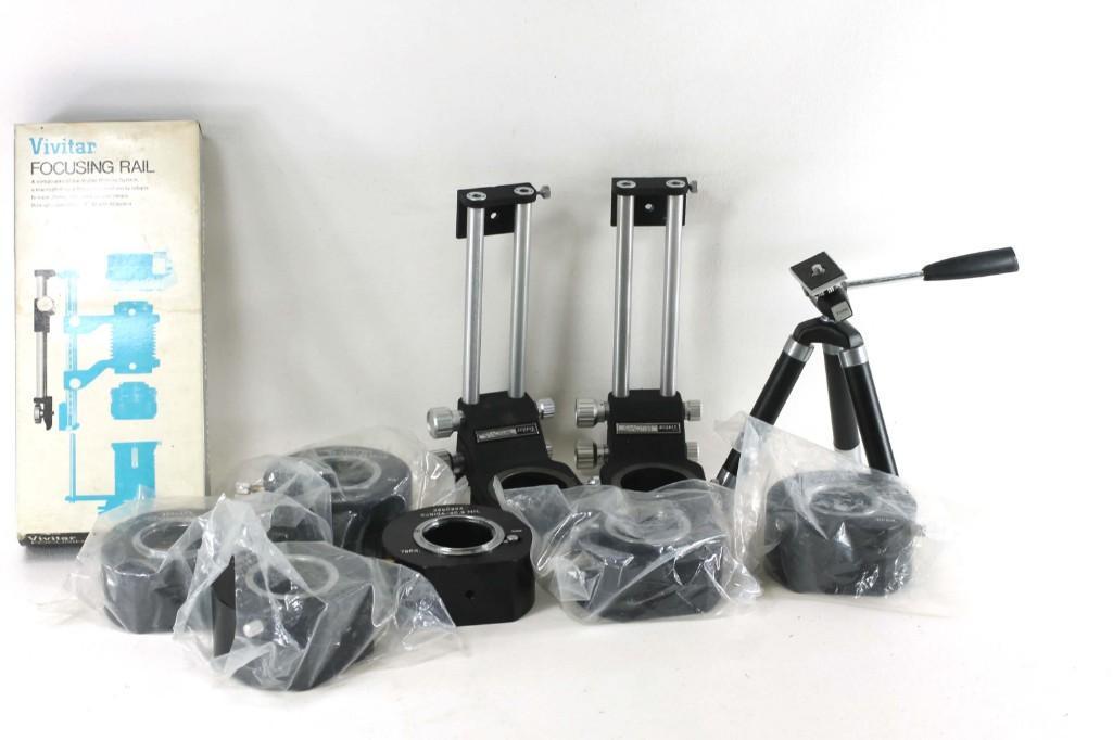Lot of Photography Equipment incl Vivitar Bellows , etc: Lot of Photography Equipment incl Vivitar Bellows , etc