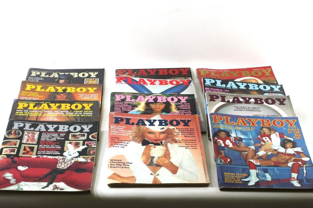 1977 Playboy Magazines Complete Set of All 12 Issues (1 of 1)