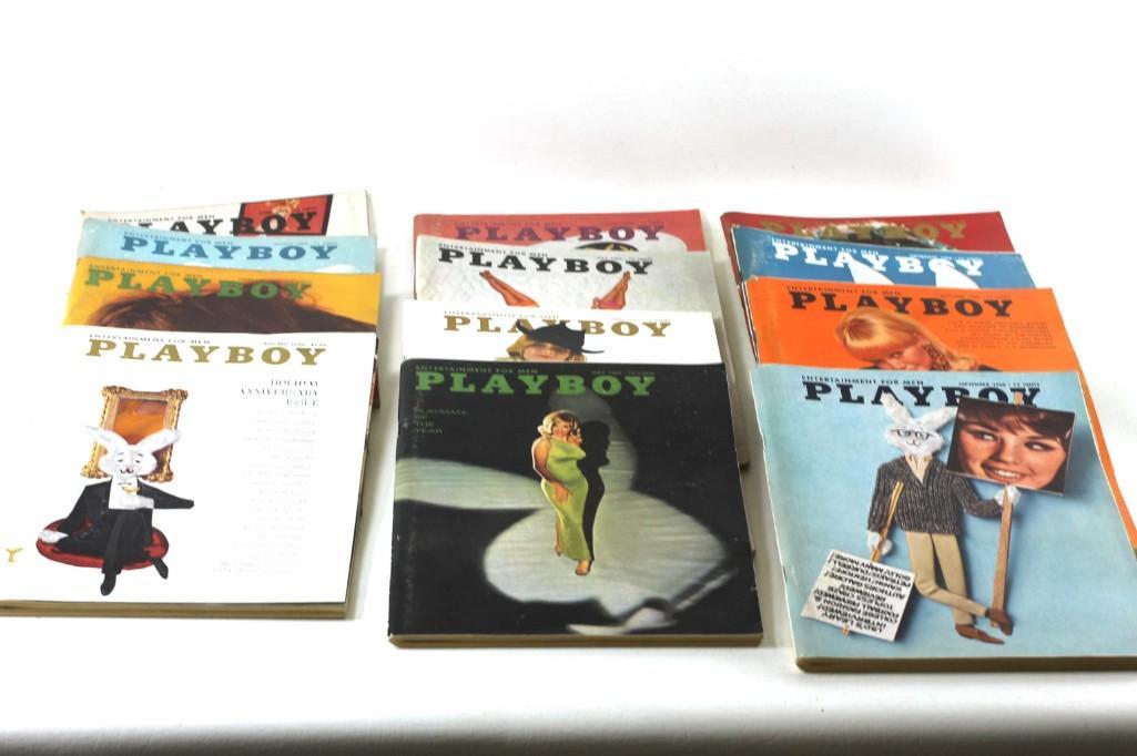 12 Issues of Playboy Magazine from 1966 Complete Set (1 of 1)