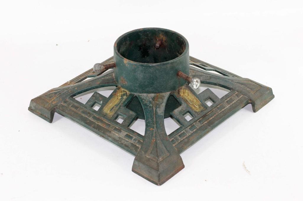 Cast Iron Christmas Tree Stand in an Art Deco Style (1 of 2)