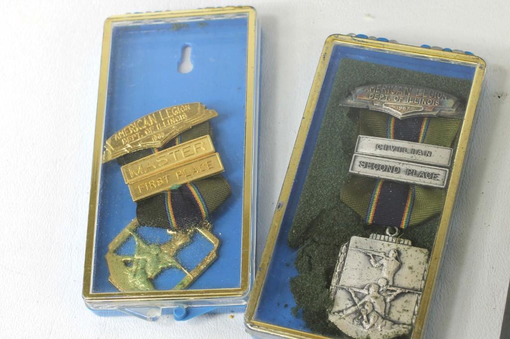 1960's American Legion Rifle Ribbons: Lot of 2 1960's American Legion Rifle Ribbons