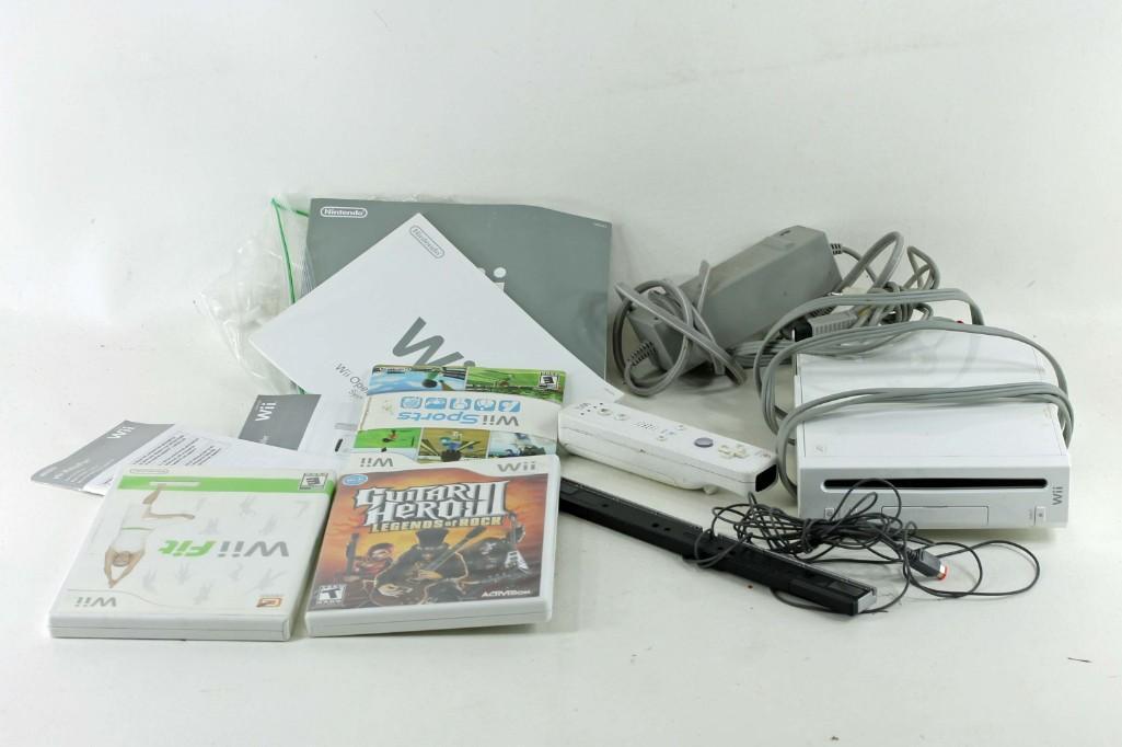 Nintendo Wii System with Balance Board, Guitar Hero (1 of 3)