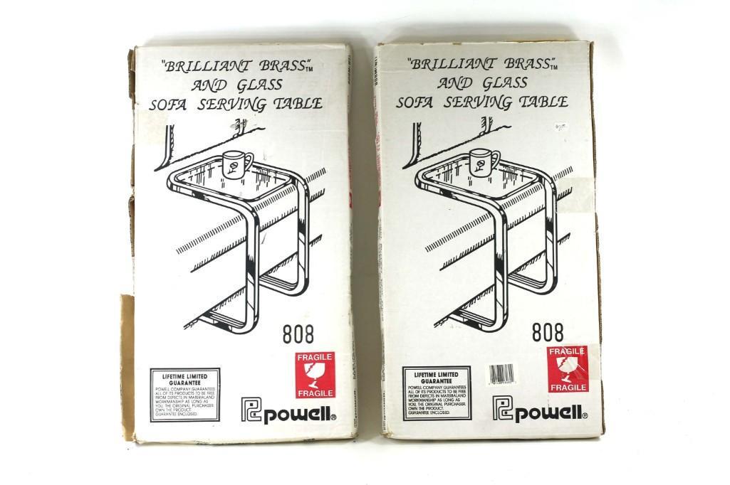 Lot of 2 Powell Sofa Serving Tables: Lot of 2 Powell Sofa Serving Tables