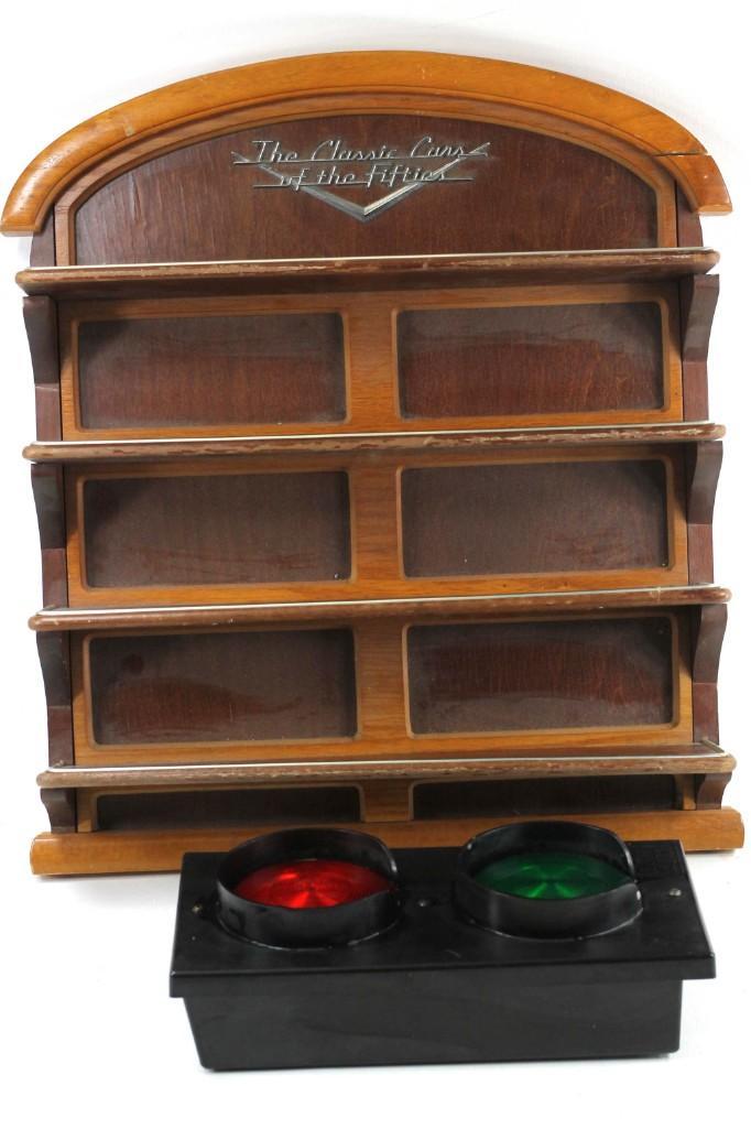Small Stop Light and a Die Cast Car Display Shelf: Small Stop Light and a Die Cast Car Display Shelf
