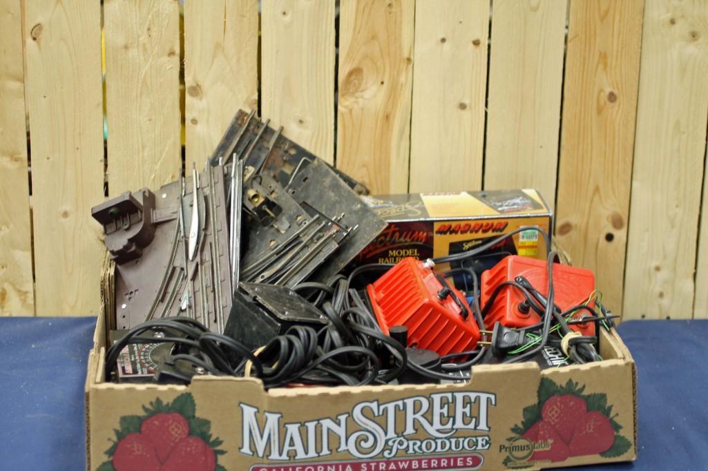 Lot of Model Railroad Track and Transformers etc: Lot of Model Railroad Track and Transformers etc including a Spectrum Model Railroad Power System New in Package