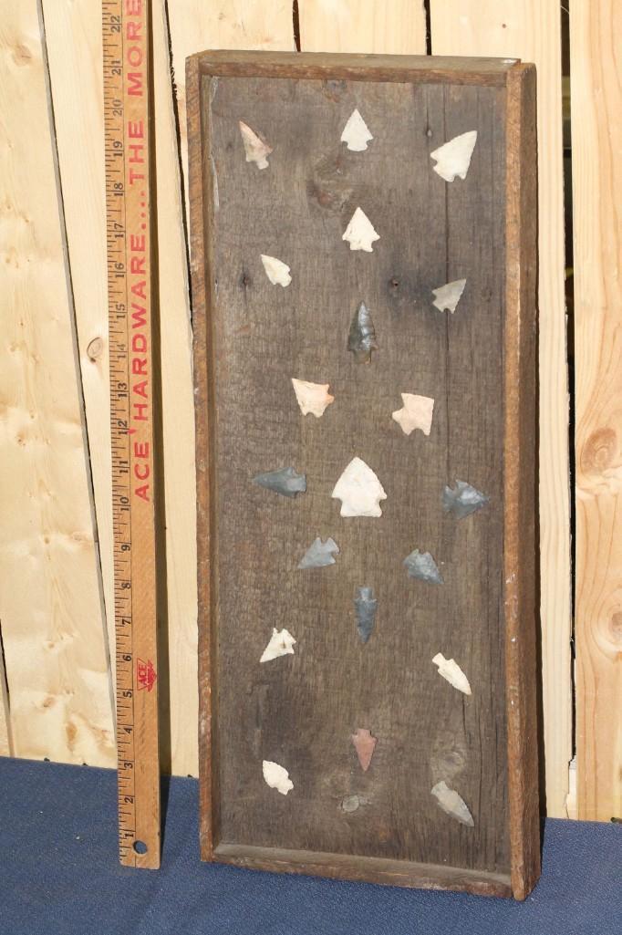 Arrowheads Mounted on a Board (1 of 3)