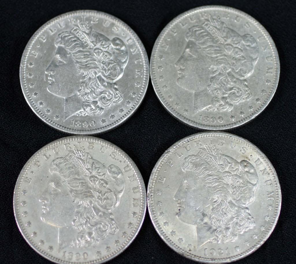 Lot of 4 Nice Morgan Silver Dollars (1 of 2)