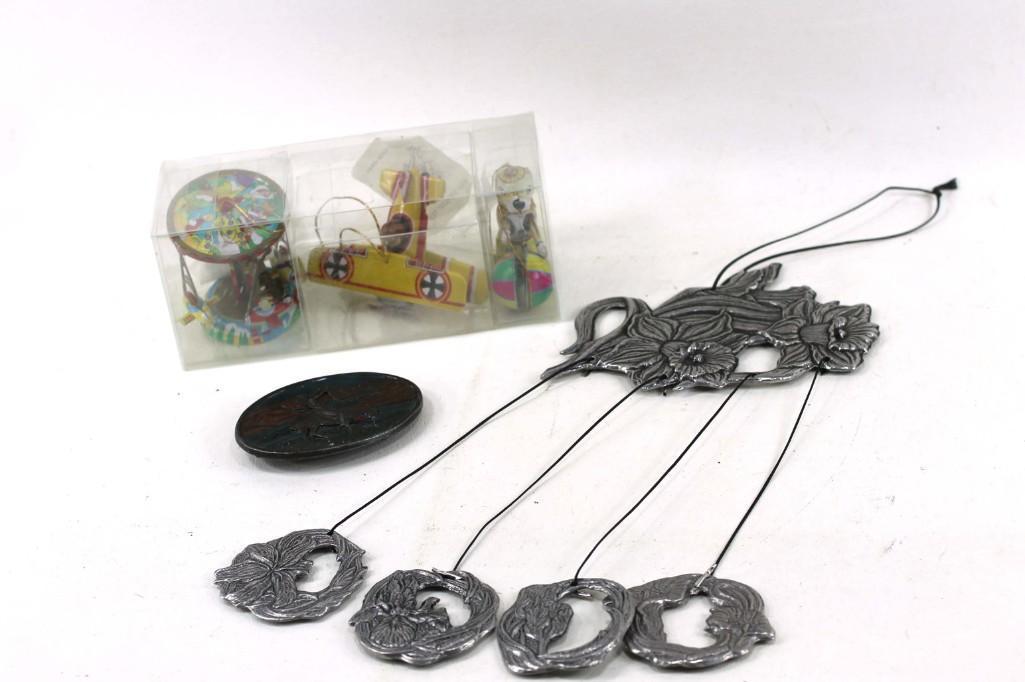 Lot of Smalls incl Wind Chime, Tin Toy Ornaments, and a (1 of 7)