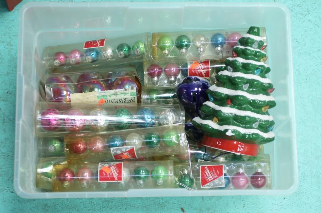Ceramic Christmas Tree and Christmas Ornaments: Ceramic Christmas Tree and Christmas Ornaments