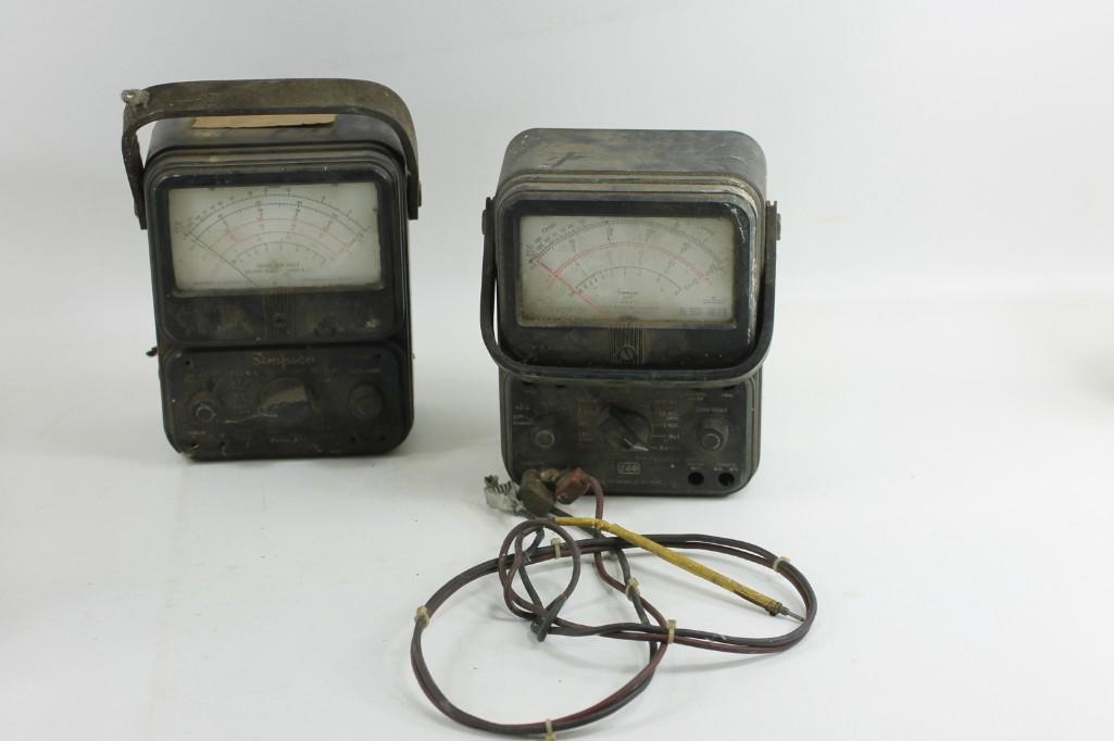Lot of 2 Vintage Volt Meters (1 of 1)