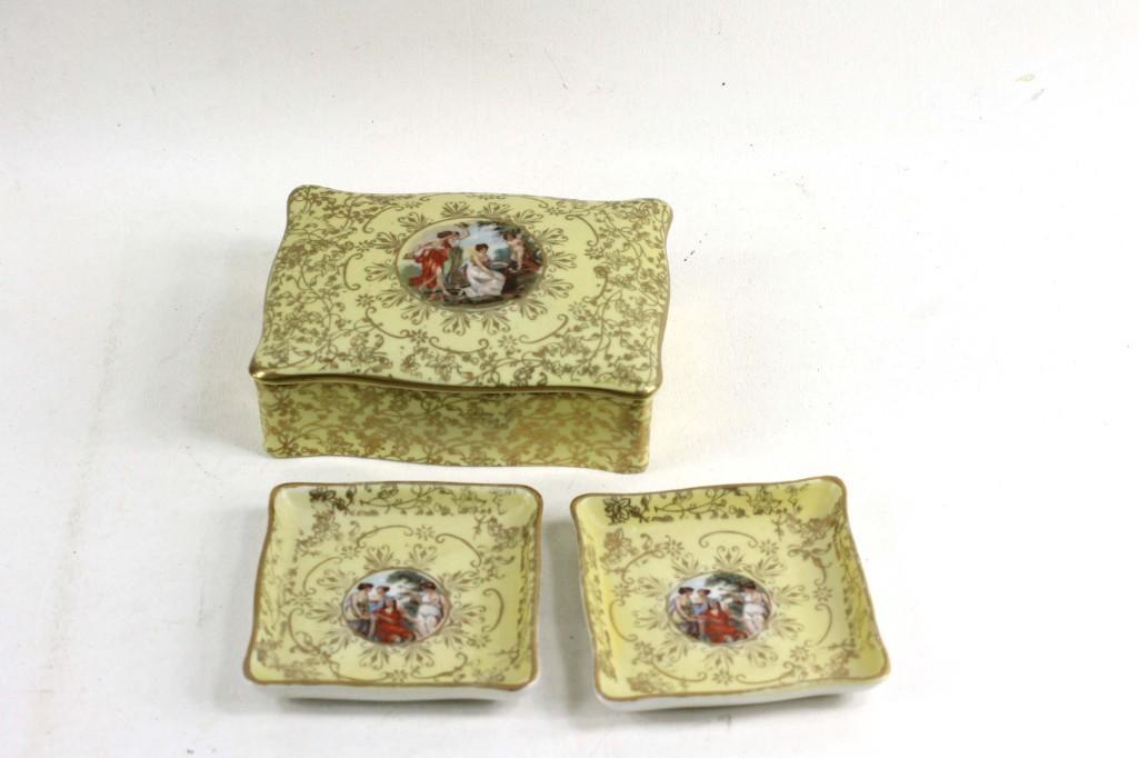 Porcelain Trinket Box and Ring Trays (1 of 3)