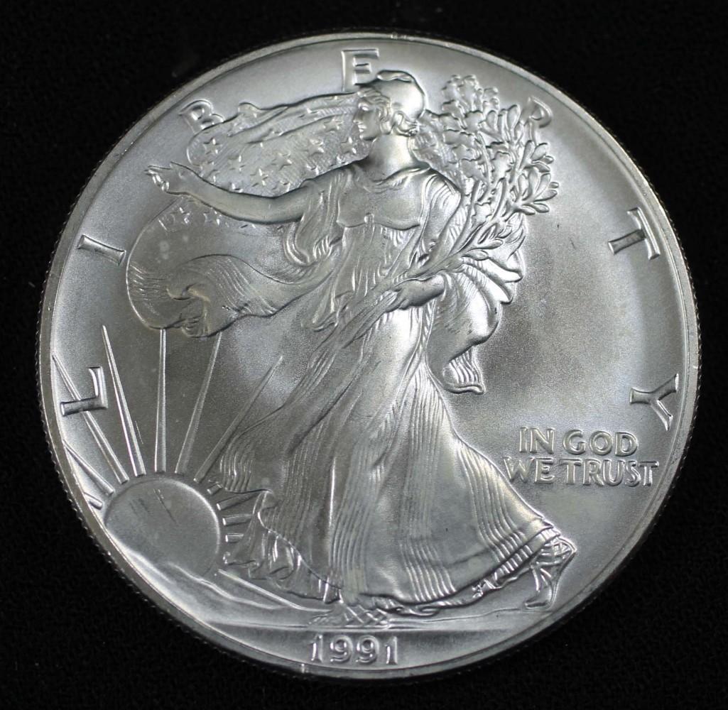 1991 BU American Silver Eagle (1 of 2)