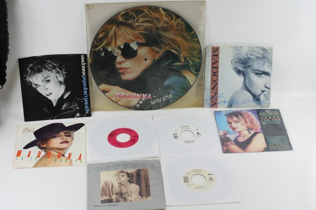 Lot of Madonna LPs Records and 45's including a picture (1 of 2)
