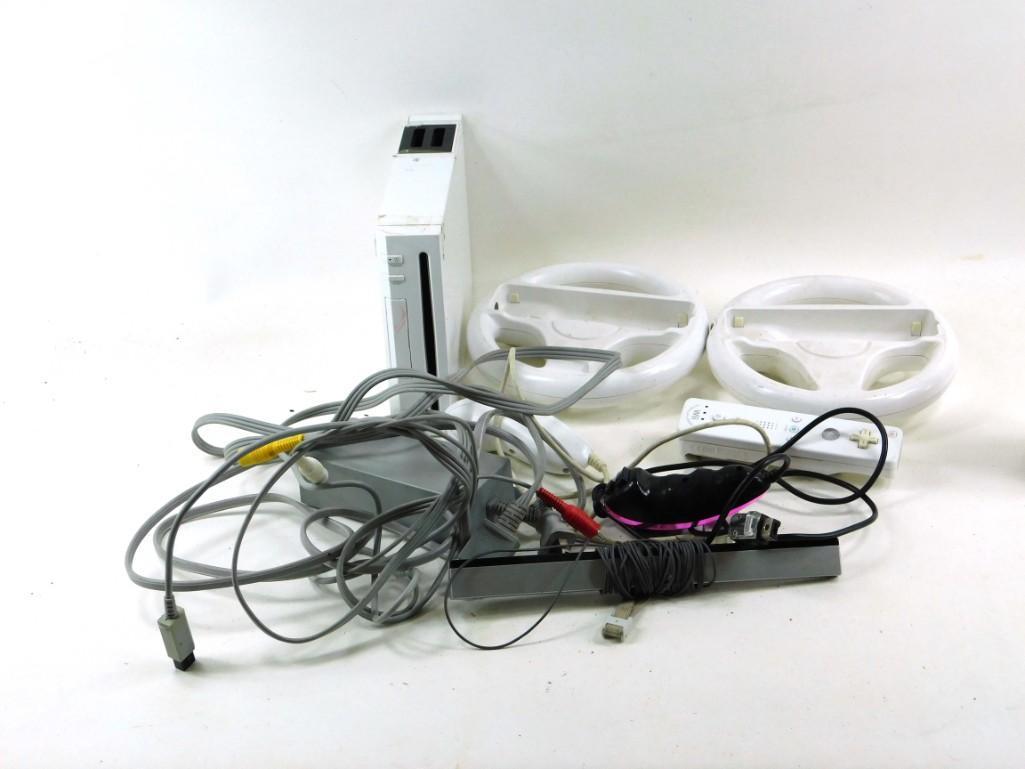 Nintendo Wii Lot includes system with cords, steering (1 of 2)