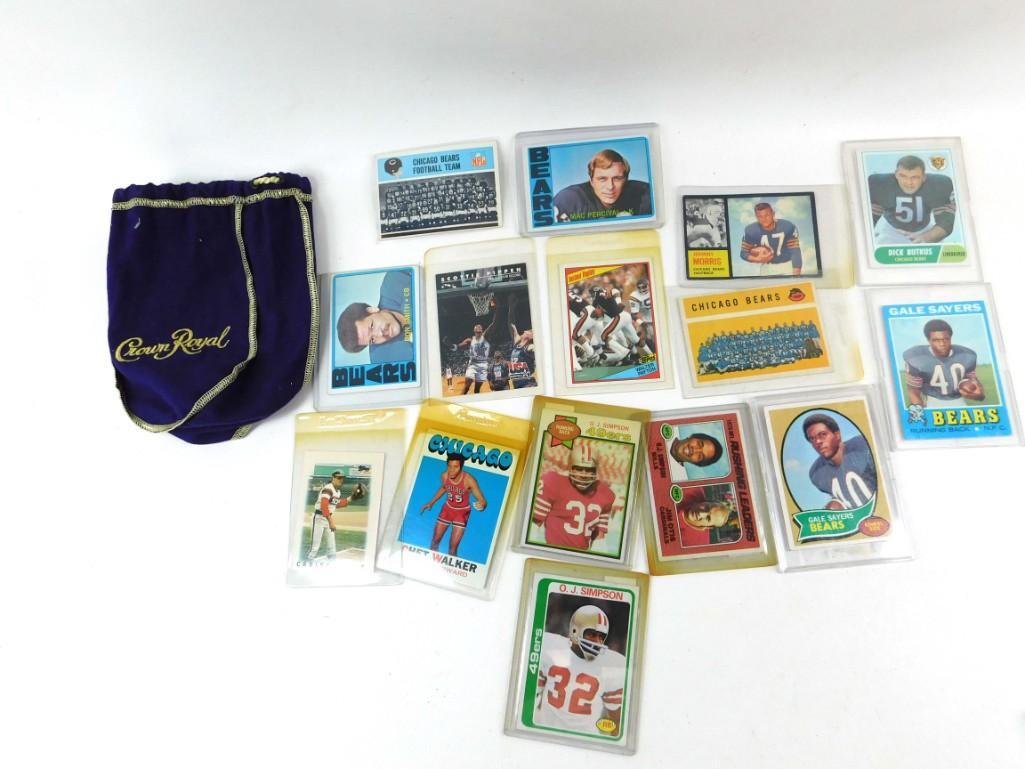 Lot of Sports Cards Mostly Football Cards: Lot of Sports Cards Mostly Football Cards . Includes Walter Payton , Dick Butkus , Gale Sayers , OJ Simpson , Johnny Morris , Ron Smith , Chet Walker , And More