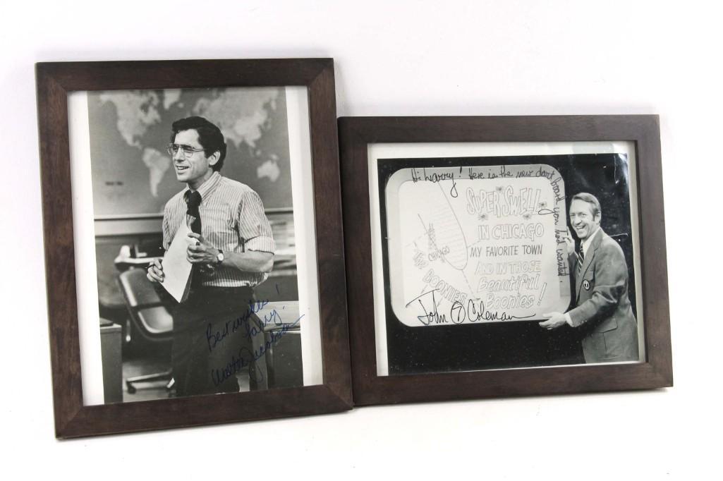 Autographed Walter Jacobson and John Coleman Framed (1 of 5)