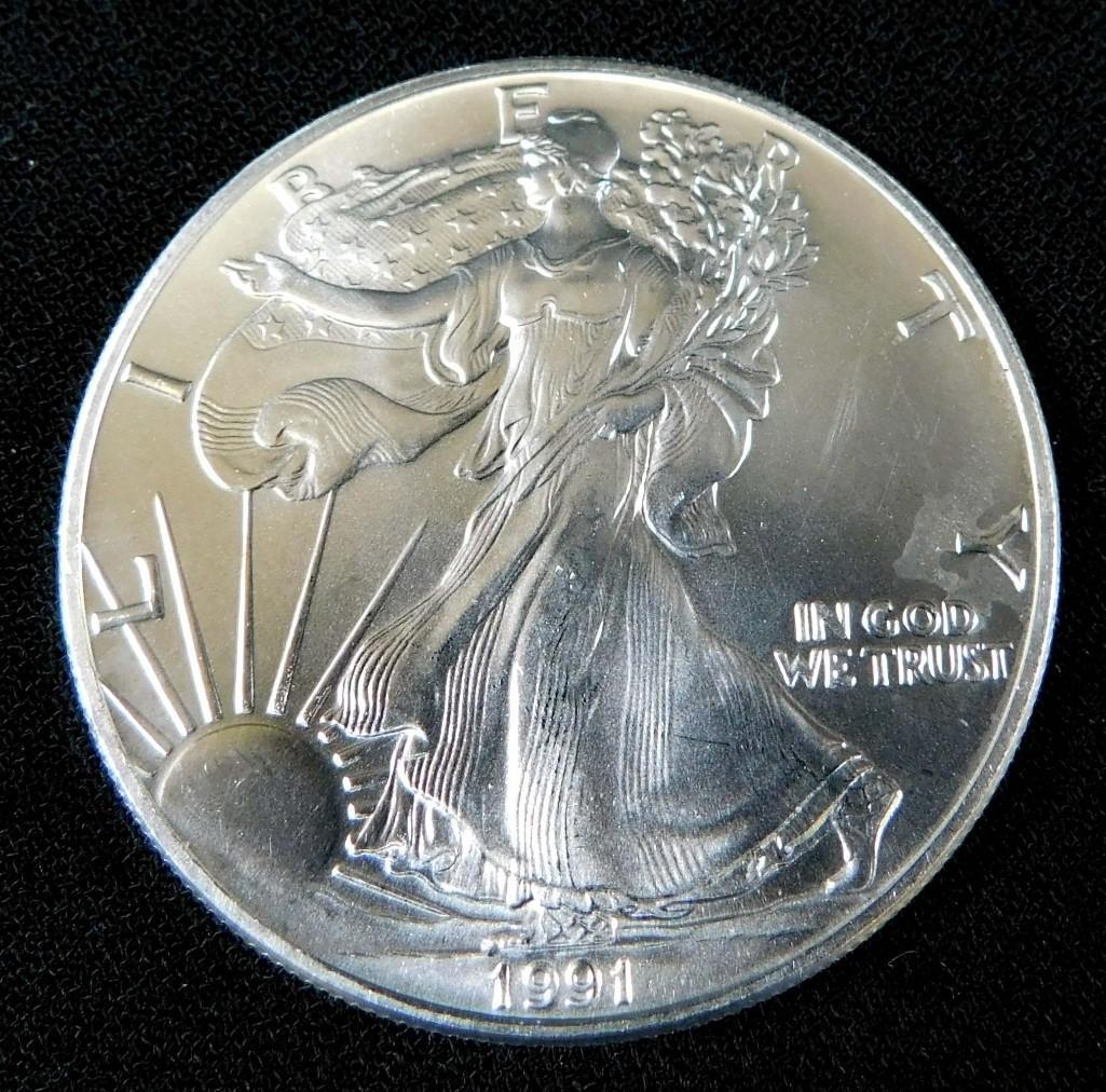 1991 BU American Silver Eagle (1 of 2)