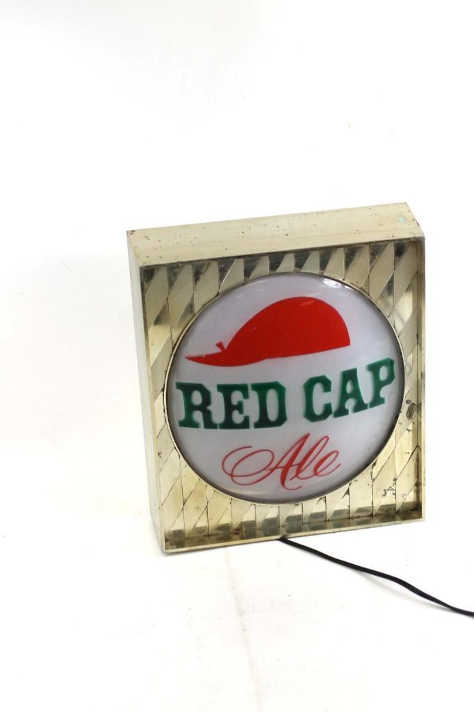 Vintage Carling's Red Cap Ale Advertising Lighted Bar: Red Cap Ale Beer Sign Condition: Does not light up