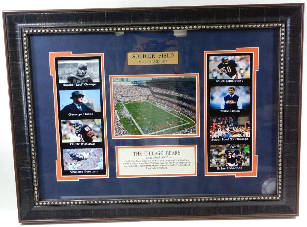 Framed Chicago Bears / Soldier Field Pictures / Plaque (1 of 2)