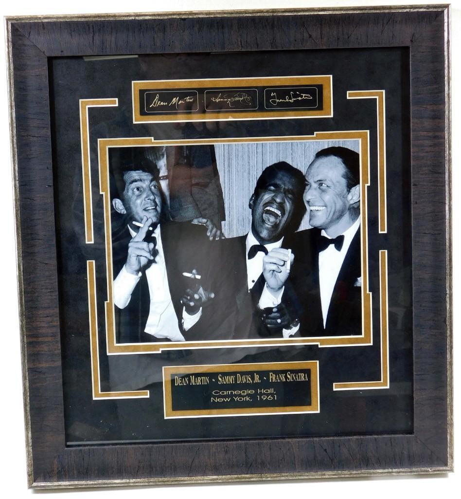 Framed Rat Pack Dean Martin Sammy Davis, Jr. Frank (1 of 2)