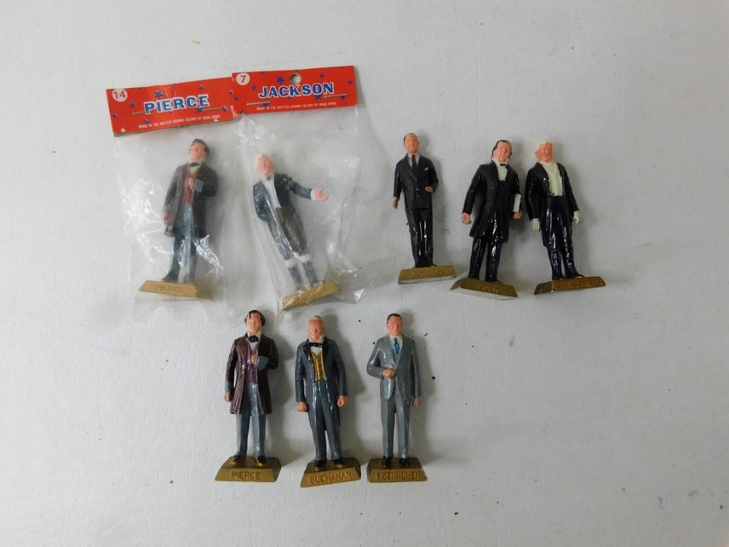 Lot of small plastic US president figurines: Lot of small plastic US president figurines Includes everyone's favorites like James K. Polk and William Henry Harrison.