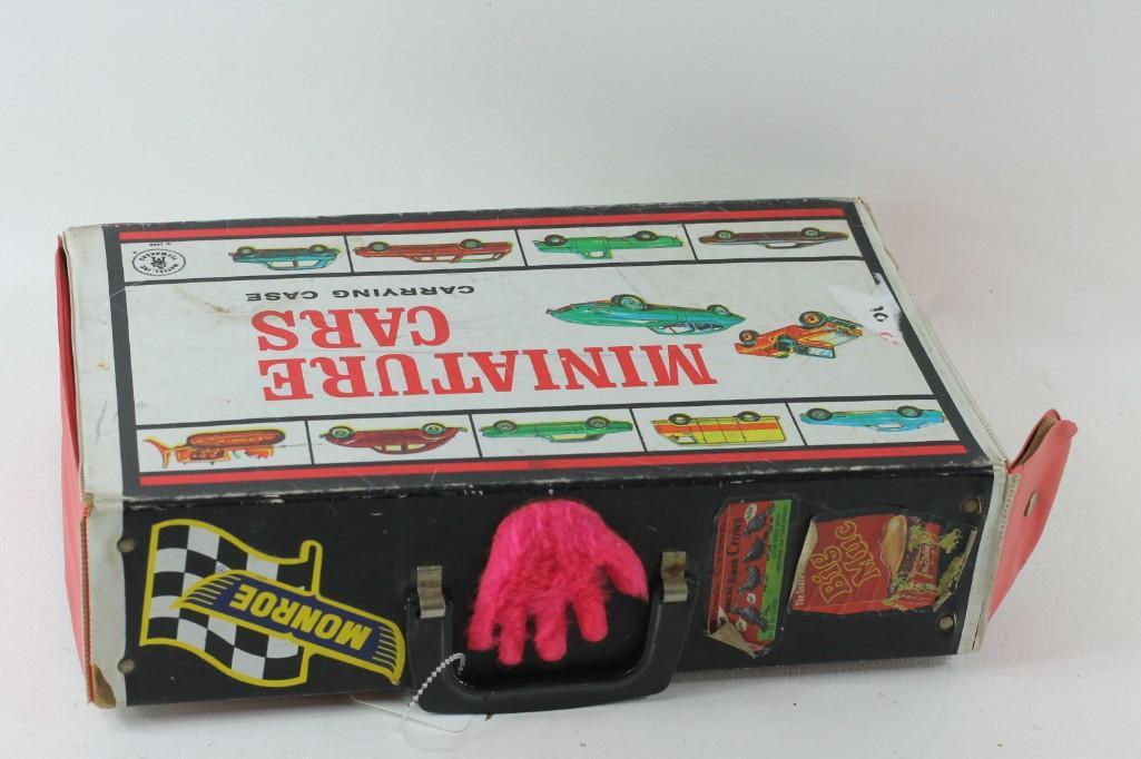 Large Lot of Matchbox/Hot Wheels type cars in with: Large Lot of Matchbox/Hot Wheels type cars in with convenient Carrying Case