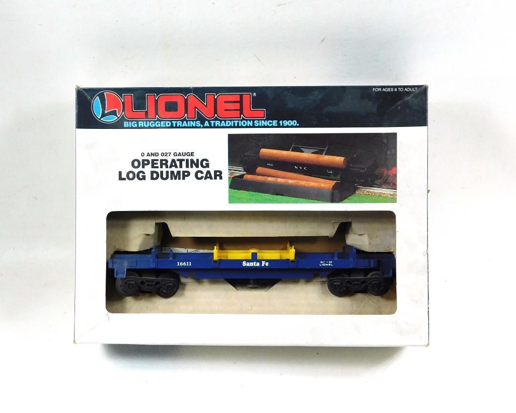 Lionel O and 027 Gauge Operating Log Dump Car Santa Fe (1 of 1)