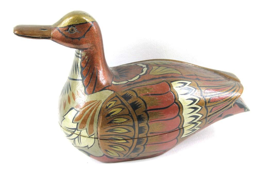 Hand Painted Wooden Duck Container (1 of 3)