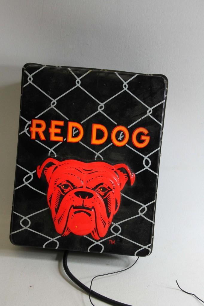Red Dog Beer Sign or Bar Light (1 of 2)