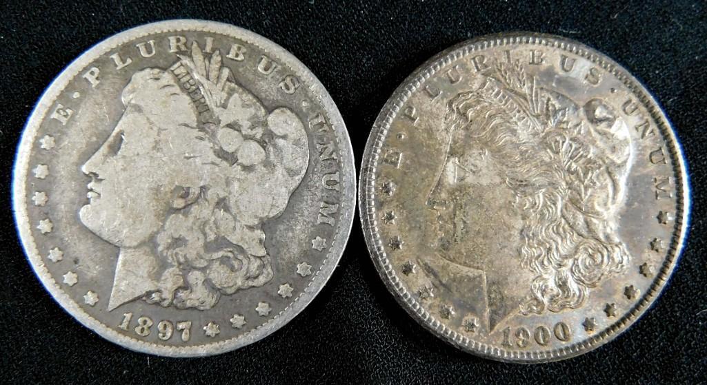 1897-O Morgan Dollar and a 1900-P Morgan Dollar (1 of 2)