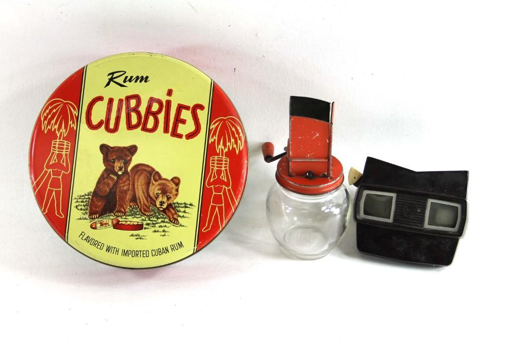 Misc Lot View Master, Rum Cubbies Tin, Grinder (1 of 3)