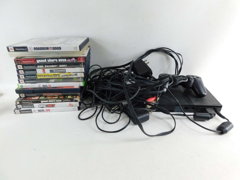 Sony Playstation 2 and games and controller (1 of 2)
