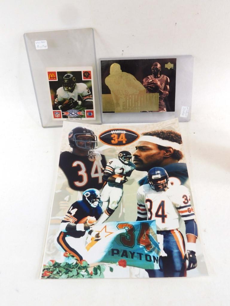 Sports lot including Walter Payton Collage Photo, (1 of 2)