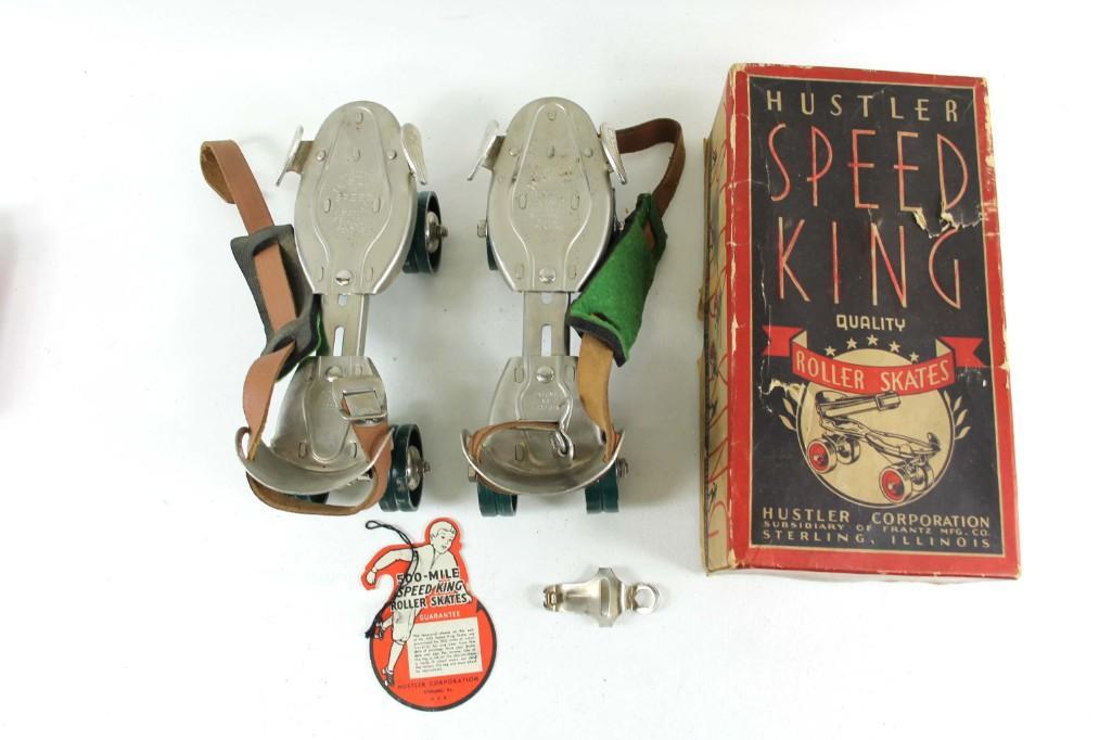 Vintage Hustler Speed King Quality Roller Skates: Vintage Roller Skates Hustler Speed King These don't look like they've gotten much use.