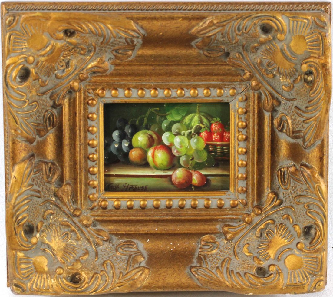 G.V. Strauss Framed Original Oil Still Life (1 of 5)