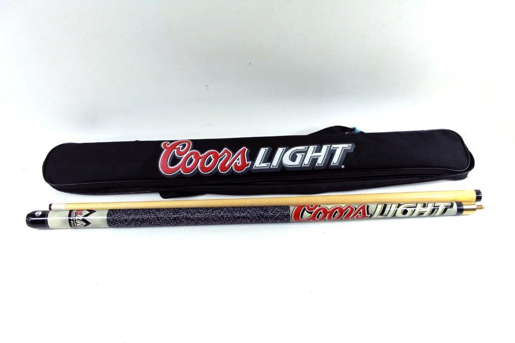 Coors Light Pool Cue and Carrying Case (1 of 3)