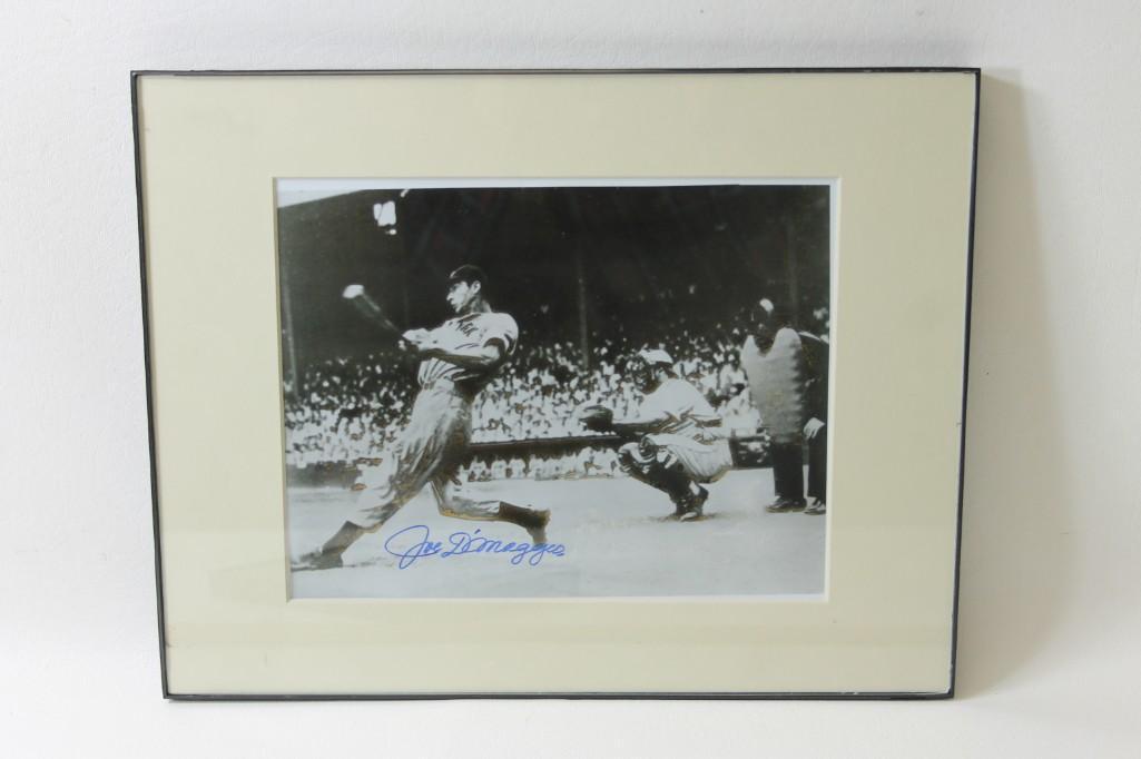 Framed Autographed Joe DiMaggio Picture (1 of 3)