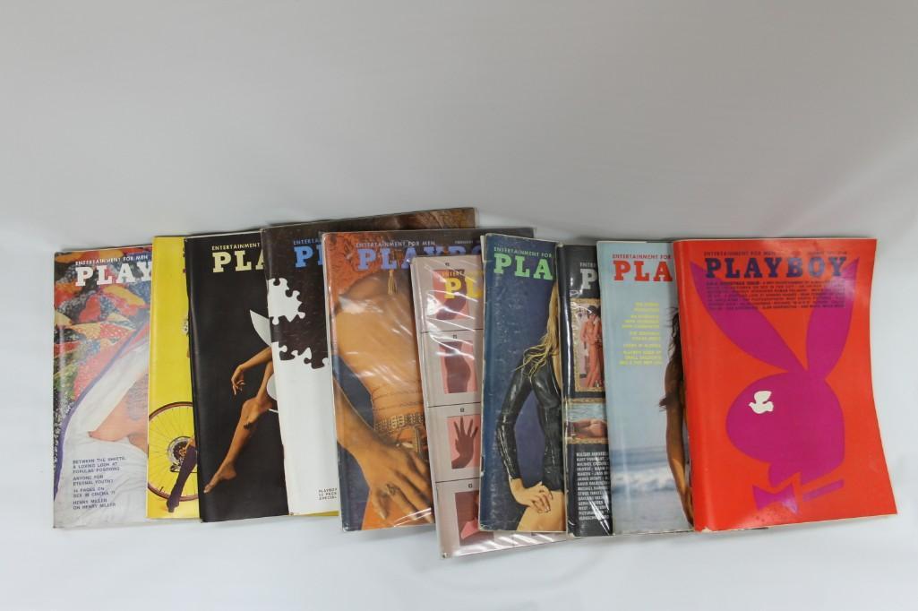 Lot of 10 Playboy Magazines from 1971 (1 of 5)