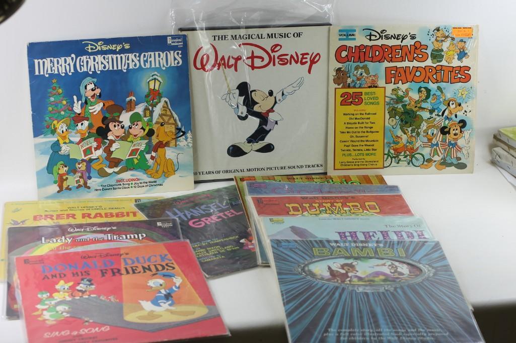 Lot of Disney LP Records Includes Bambi, Dumbo, Heidi, (1 of 2)