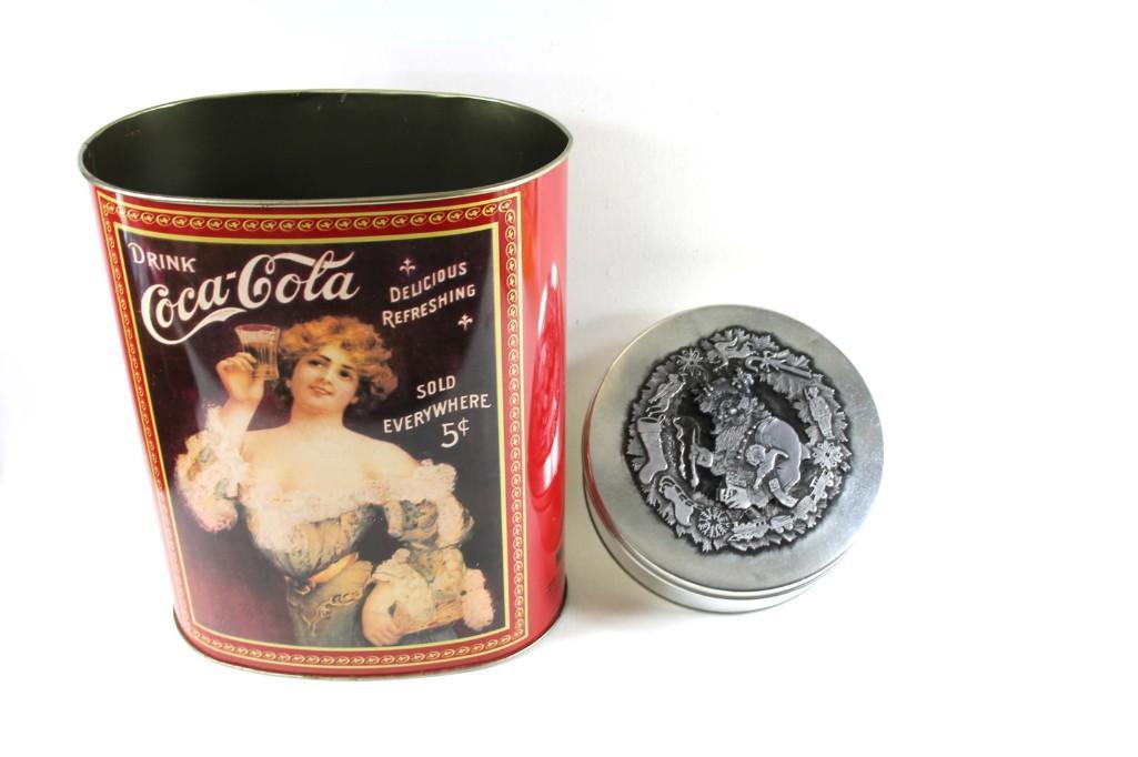Coca Cola Waste Basket with Hilda Clark and a Holiday (1 of 4)