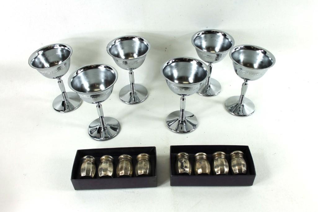 Lot of Silver Plated Salt and Pepper Shakers and Metal (1 of 3)