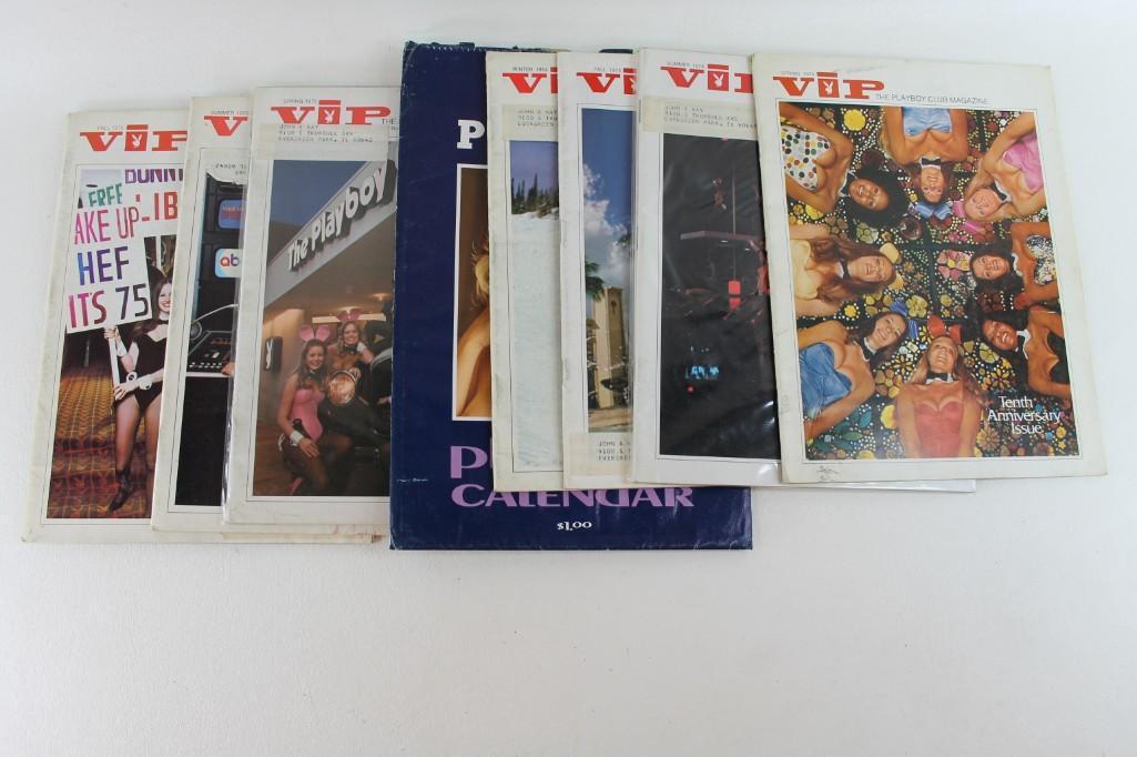 Lot of 8 Playboy VIP Club Magazines and Calendar from: Lot of 8 Playboy VIP Club Magazines and Calendar from 1970's