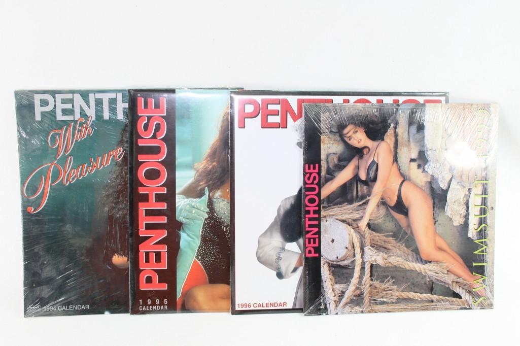 Lot of 4 sealed Penthouse Calendars 1994 1995 1996 1999 (1 of 3)